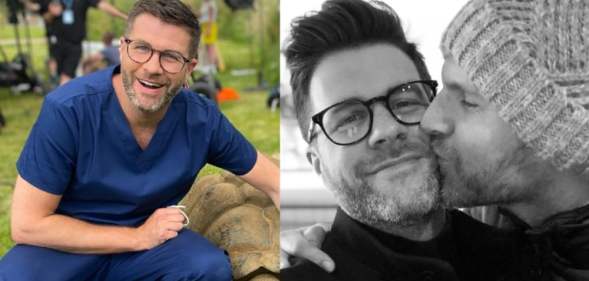 CBBC vet Dr James Greenwood with his husband