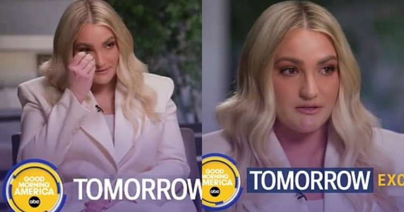 Side-by-side of Jamie Lynn Spears on Good Morning America
