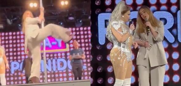 Adele pole dancing at the gay club Heaven