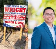 Boyton Beach, Florida, mayoral candidates Bernard Wright (left) and Ty Penserga (right)