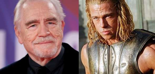 Brian Cox alongside Brad Pitt in Troy