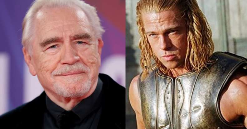 Brian Cox alongside Brad Pitt in Troy