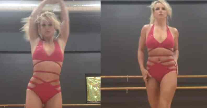 Britney Spears dancing on Instagram