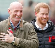 Prince Harry, Duke of Sussex and Gareth Thomas attend a Terrence Higgins Trust event ahead of National HIV Testing Week, 2019
