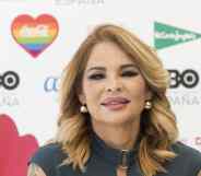 Isabel Torres posing on the red carpet