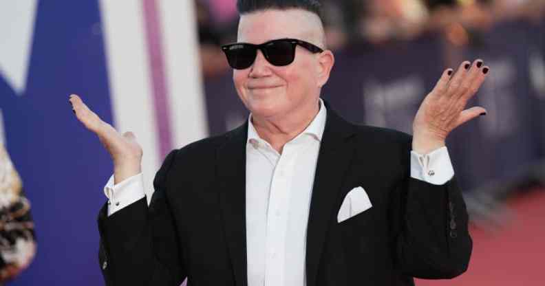 Lea DeLaria on the red carpet in France