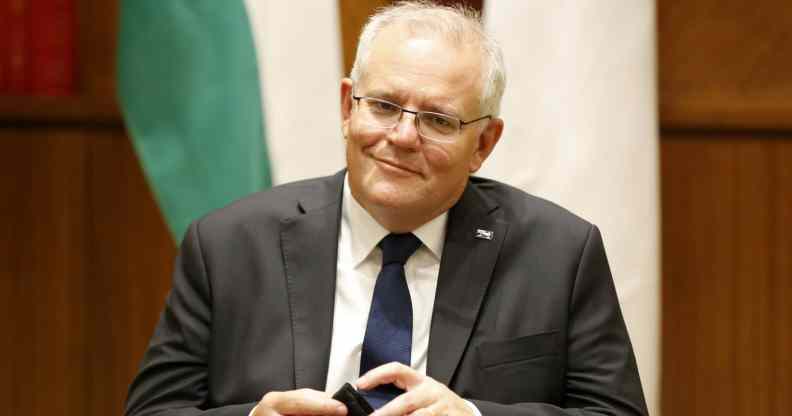 Australian prime minister Scott Morrison in a suit