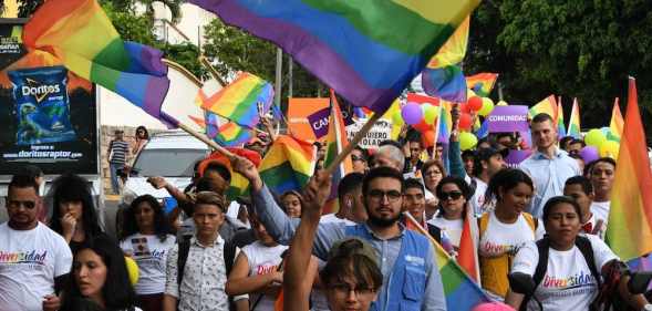 The LGBT+ community march International Day against Homophobia, Transphobia and Biphobia in Honduras