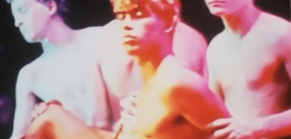 A still from Pink Narcissus, created by James Bidgood