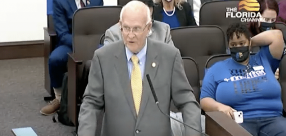 Republican Florida state senator Dennis Baxley, who introduced the don't say gay bill