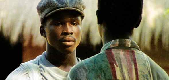 A still image from the 1997 film Dakan.