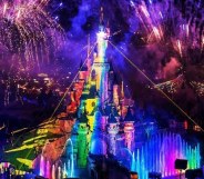 Disneyland Paris is lit up in rainbow colours for Pride
