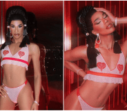 Naomi Smalls gags fans as she reps lingerie for Lovehoney's Valentine's Day campaign. (Instagram)