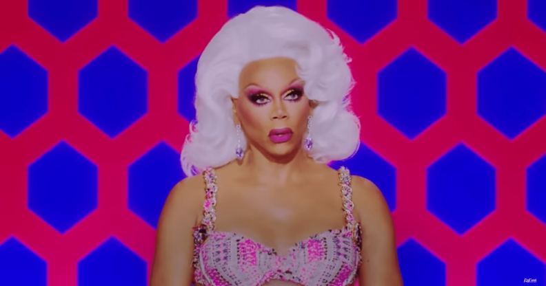 RuPaul in a bralette