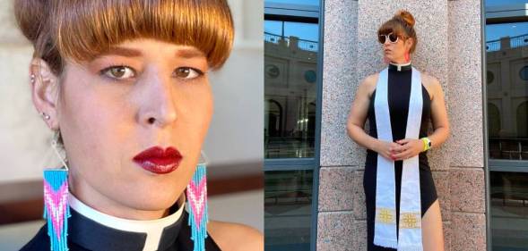 Side my side images of Remington Johnson, a trans advocate, reverend, healthcare consultant and master's nursing student