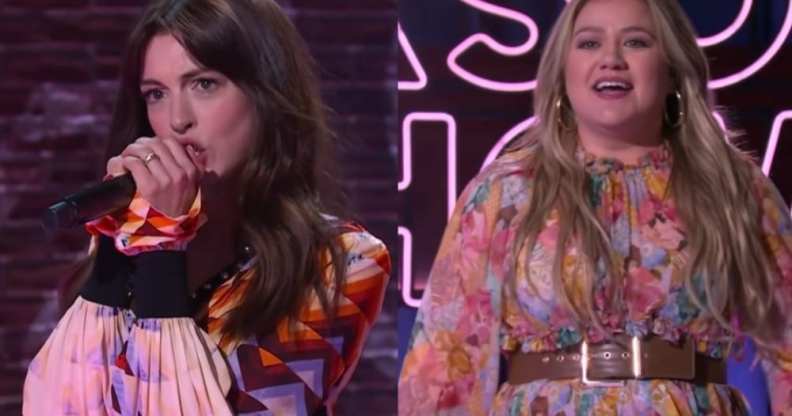 Anne Hathaway surprising Kelly Clarkson with Since U Been Gone cover is iconic