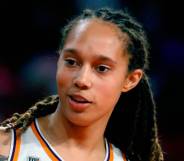 WNBA icon Brittney Griner during Phoenix Mercury v Las Vegas Aces in 2021