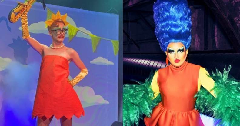 Carrot and Choriza May in The Simpsons drag