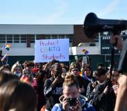 protest against Florida's Don't Say Gay bill