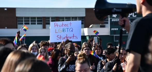 protest against Florida's Don't Say Gay bill