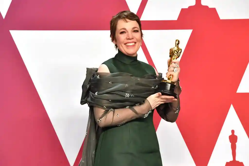 Winner Olivia Colman with the Best actress award for the film The Favourite.