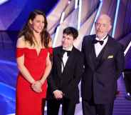 Jennifer Garner, Elliot Page, and J.K. Simmons speak onstage during the 94th Annual Academy Awards.