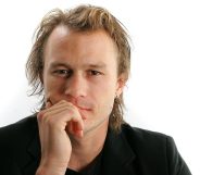 Heath Ledger on plain white background