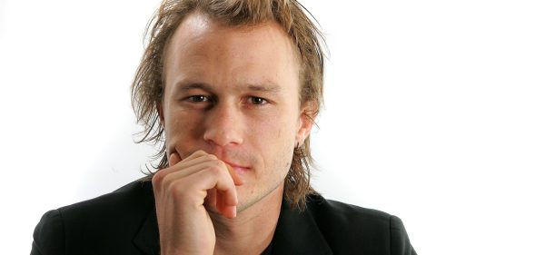 Heath Ledger on plain white background