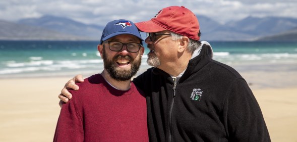 Gordon (L) and Shawn at the Isle of Harris.