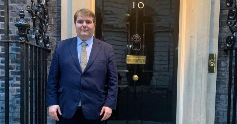 Conservative MP Jamie Wallis pictured outside 10 Downing Street