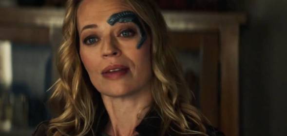 Jeri Ryan as her iconic Star Trek character Seven of Nine