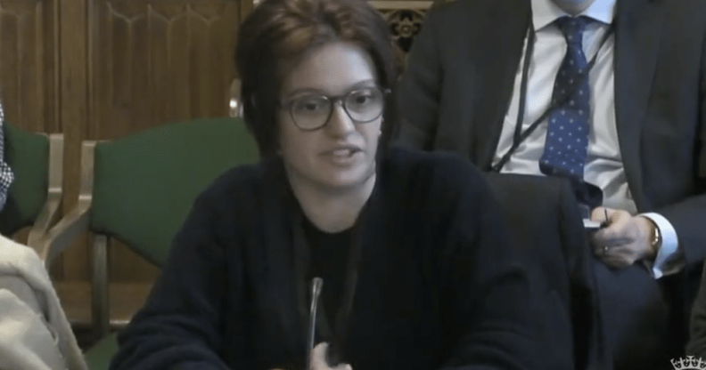 Jack Monroe speaking to the House of Commons' work and pensions select committee