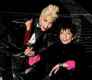 Lady Gaga and Liza Minnelli present Best Picture at the Oscars 2022.