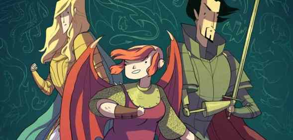 three characters frmo ND Stevenson's graphic novel Nimona