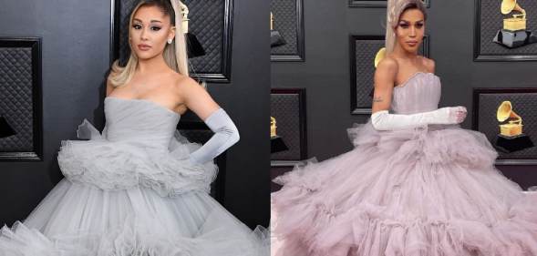 Ariana Grande and Trinity K. Bonet at the Grammys 2022