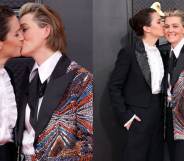 Catherine Shepherd and Brandi Carlile at the 64th Annual Grammy Awards
