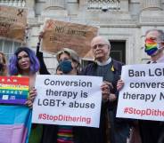 Campaigners against LGBT+ conversion therapy