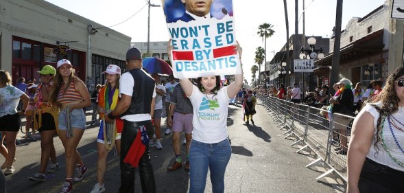 don't say gay protest at Tampa pride