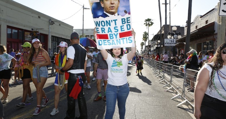 don't say gay protest at Tampa pride
