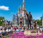 General views of the Walt Disney 'Partners' statue at Magic Kingdom in Disney World in Orlando, Florida