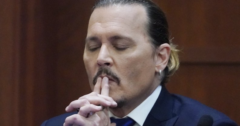 Johnny Depp testifies in the courtroom
