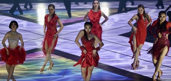 Dancers perform during the opening ceremony of the Asia Pride Games in Taipei, Taiwan