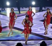 Dancers perform during the opening ceremony of the Asia Pride Games in Taipei, Taiwan