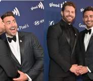 Jaymes Vaughan and Jonathan Bennett attend the 33rd Annual GLAAD Media Awards
