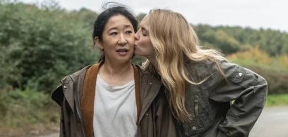 Jodie Comer and Sandra Oh in the Killing Eve finale