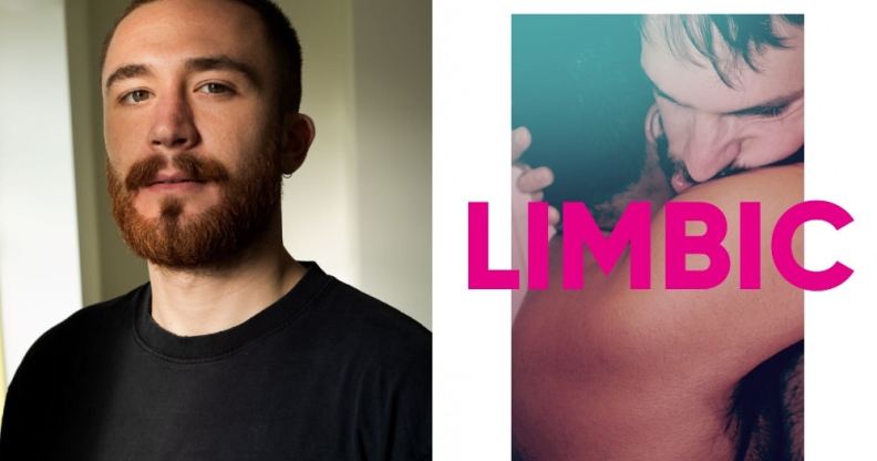 Peter Scalpello pictured on the left with their book cover Limbic on the right.