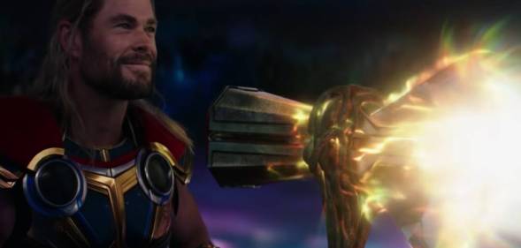 Chris Hemsworth plays Thor in the trailer for the Marvel film Thor: Love and Thunder