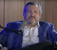 Ted Cruz filming his podcast at the University of Alabama