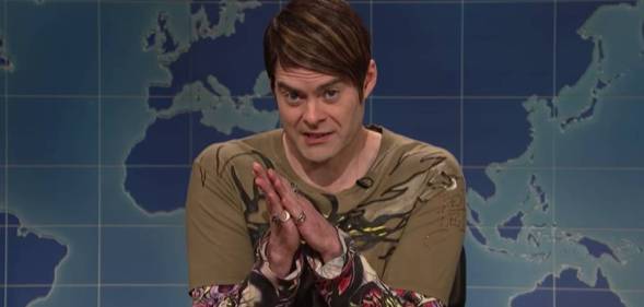 Bill Hader plays gay Saturday Night Live (SNL) character Stefon on the show's Weekend Update segment