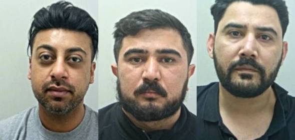 Photos of Kamar Ilyas, Khalil Chaudhry and Aman Khan provided by the Lancashire Constabulary after the men were arrested over a blackmail plot involving Grindr